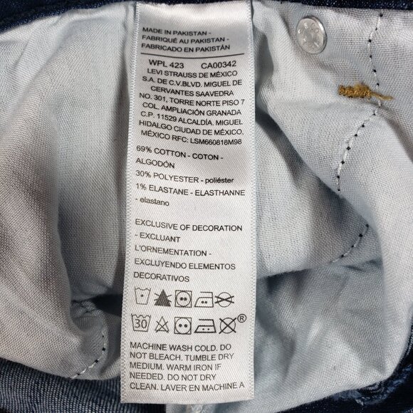 Signature Levi's Strauss Mid-Rise Bootcut Women's Zip Blue Jean 8M W29 L32 - Picture 4 of 8